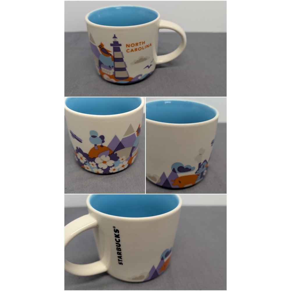 Starbucks You Are Here North Carolina 14oz Ceramic Coffee Mug 2013